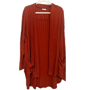 Maurices Burnt Orange Cardigan 4x